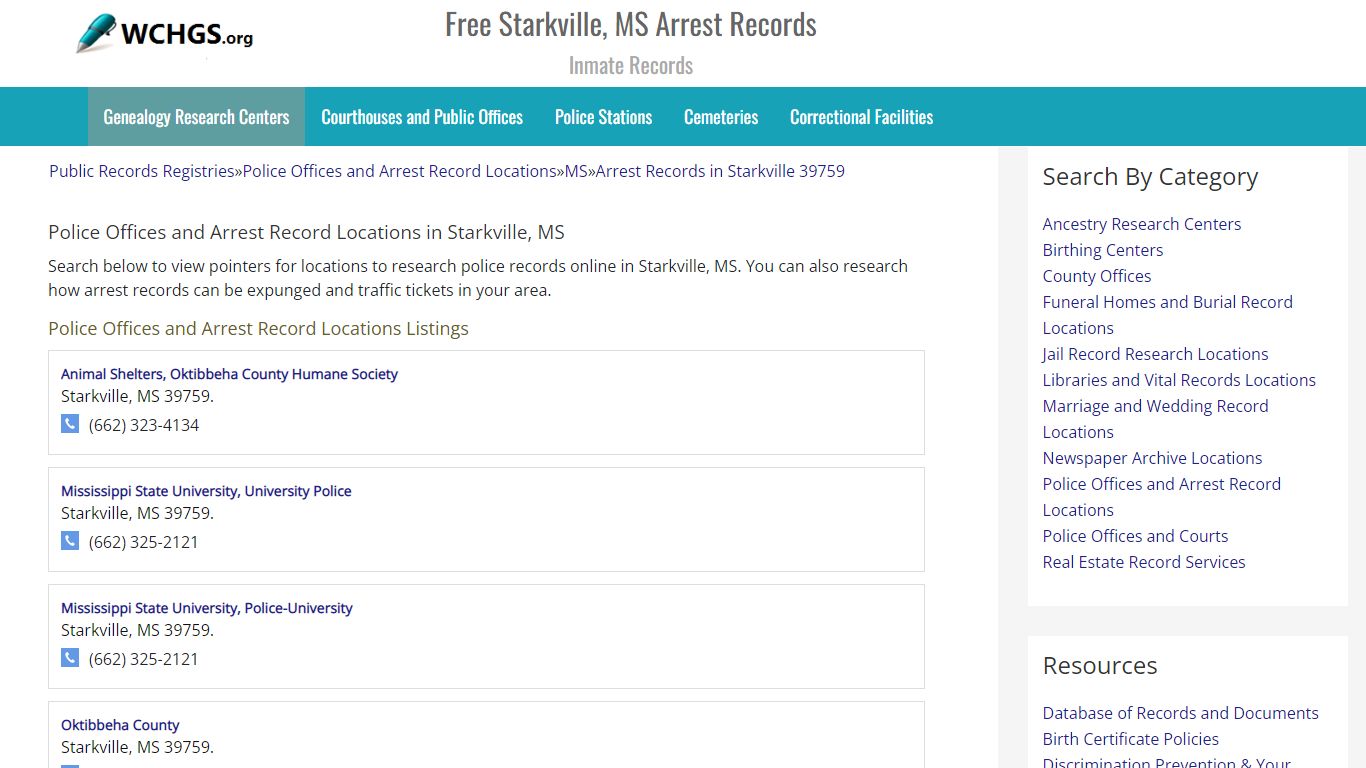 Free Starkville, MS Arrest Records - Inmate Records